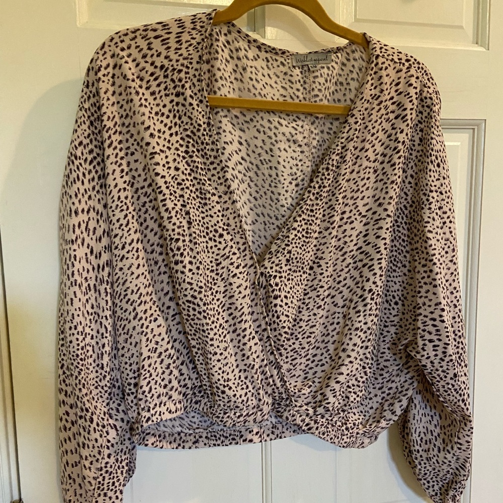 Dalmatian print cream blouse